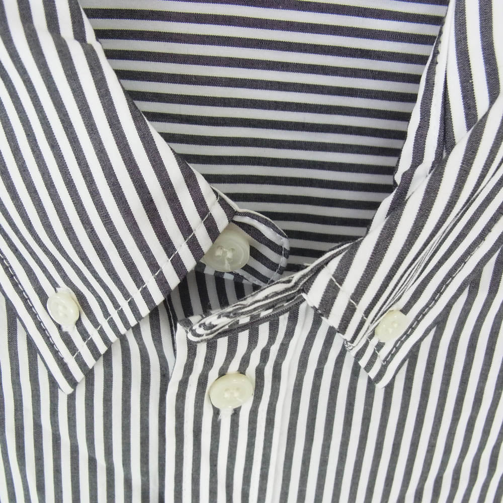 CLANE クラネ 14122-4102 HUGE SHIRT ヒュージ シャツ ストライプ ボタンダウン 長袖シャツ ブラック系 1【中古】