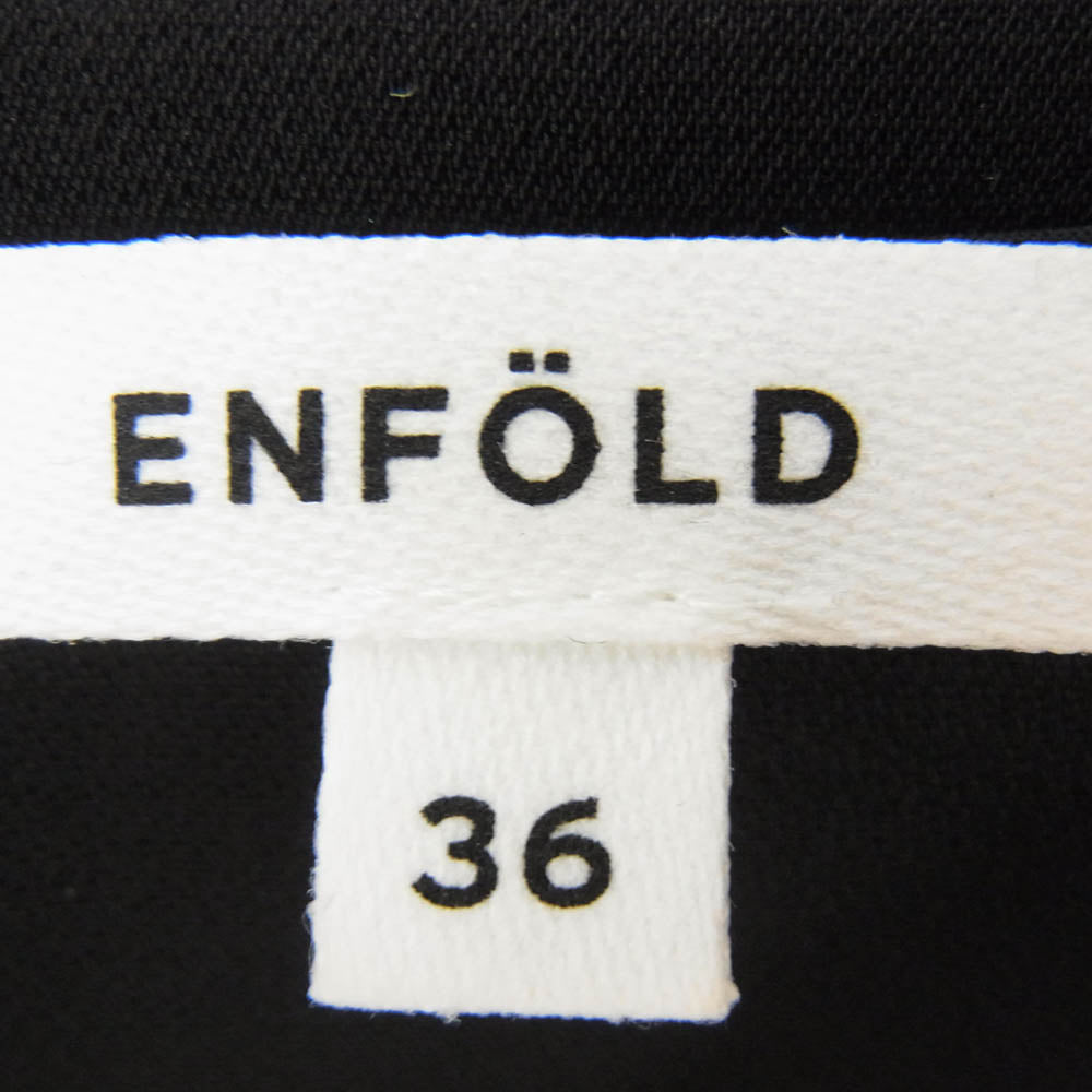ENFOLD エンフォルド 300BA230-0750 ドライクロス ランダム ドレープ プルオーバー カットソー ブラック系 36【中古】
