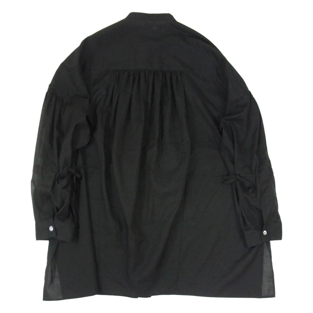 ENFOLD エンフォルド 22AW 300FA230-1170 COローンChina BLOUSE プルオーバー 長袖 シャツ ブラック系 38【中古】