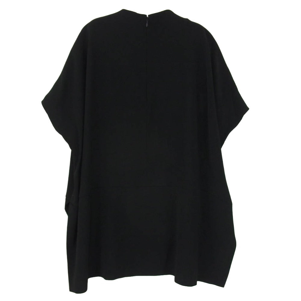 ENFOLD エンフォルド 22AW 300FA130-1540 PEダブルクロス Square Tie PULLOVER 半袖 ブラウス カットソー ブラック系 38【中古】