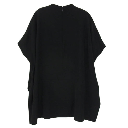 ENFOLD エンフォルド 22AW 300FA130-1540 PEダブルクロス Square Tie PULLOVER 半袖 ブラウス カットソー ブラック系 38【中古】