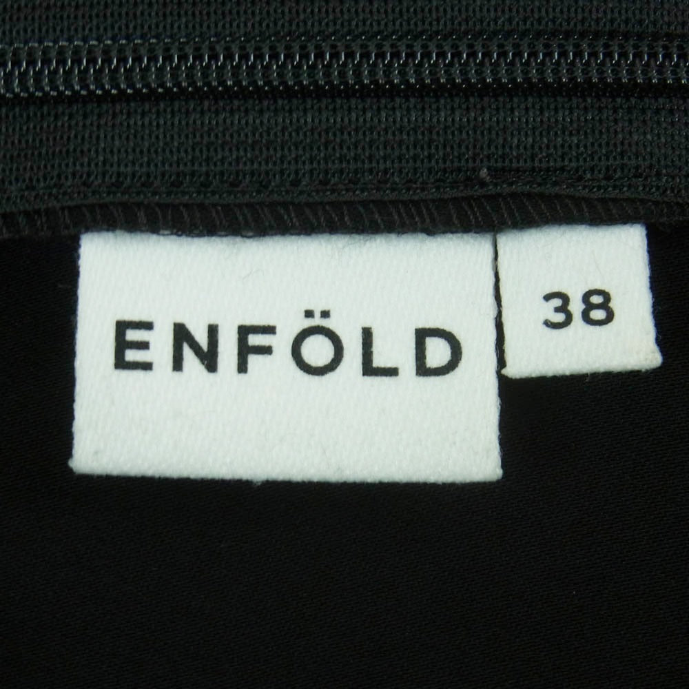 ENFOLD エンフォルド 300AA330-1530 ミリオーネ アシンメトリーヘム カットソー ブラック系 020 BLK 38【美品】【中古】