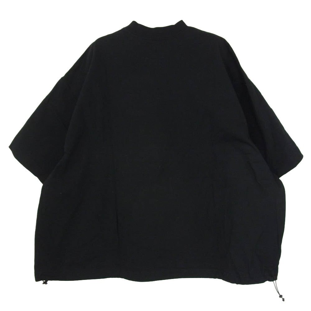 is-ness イズネス IS-NESS BALLOON SHORT SLEEVE T-SHIRT オーバーサイズ ドローコード 半袖 Tシャツ ブラック系 M【中古】