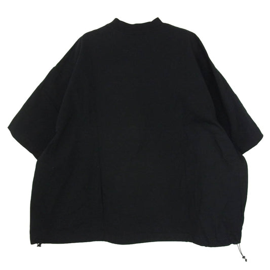 is-ness イズネス IS-NESS BALLOON SHORT SLEEVE T-SHIRT オーバーサイズ ドローコード 半袖 Tシャツ ブラック系 M【中古】