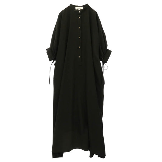 ENFOLD エンフォルド 21SS 300ES233-3120 COMFORTABLE TWILL BIGシルエットDRESS シャツ ワンピース ブラック系 36【中古】