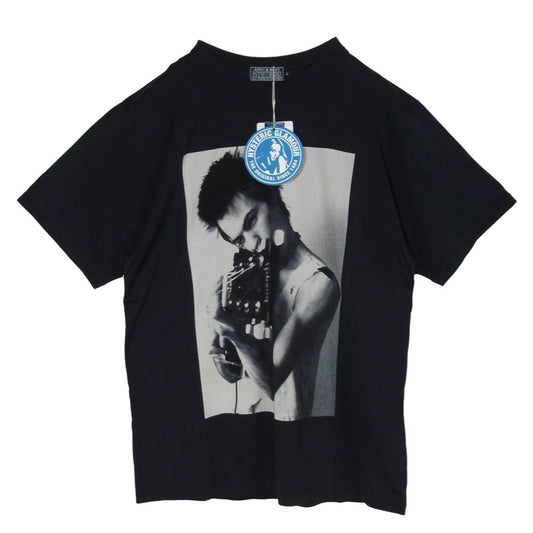 HYSTERIC GLAMOUR ヒステリックグラマー 26SS 02261CT36 DENNIS MORRIS/SID STOCKHOLM 1977 デニス・モリス グラフィック プリント Tシャツ ブラック系 L【極上美品】【中古】