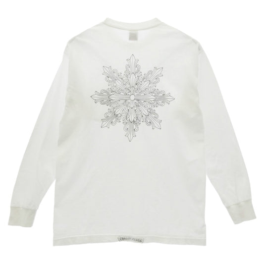 CHROME HEARTS クロムハーツ（原本無） OLD FLORAL CROSS L/S T-SHIRT オールド フローラルクロス バックプリント 長袖Tシャツ【中古】