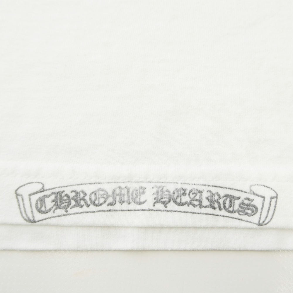 CHROME HEARTS クロムハーツ（原本無） OLD FLORAL CROSS L/S T-SHIRT オールド フローラルクロス バックプリント 長袖Tシャツ【中古】