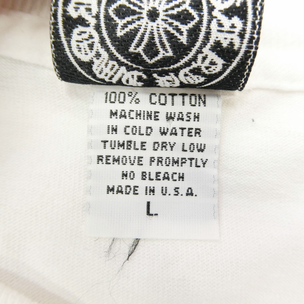 CHROME HEARTS クロムハーツ（原本無） OLD FLORAL CROSS L/S T-SHIRT オールド フローラルクロス バックプリント 長袖Tシャツ【中古】