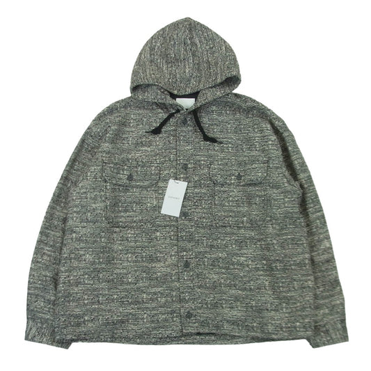SOPHNET. ソフネット 26SS SPNT-260032 FANCY TWEED HOODED SHIRT ファンシー ツイード フーデッド シャツ ジャケット グレー系 3【新古品】【未使用】【中古】
