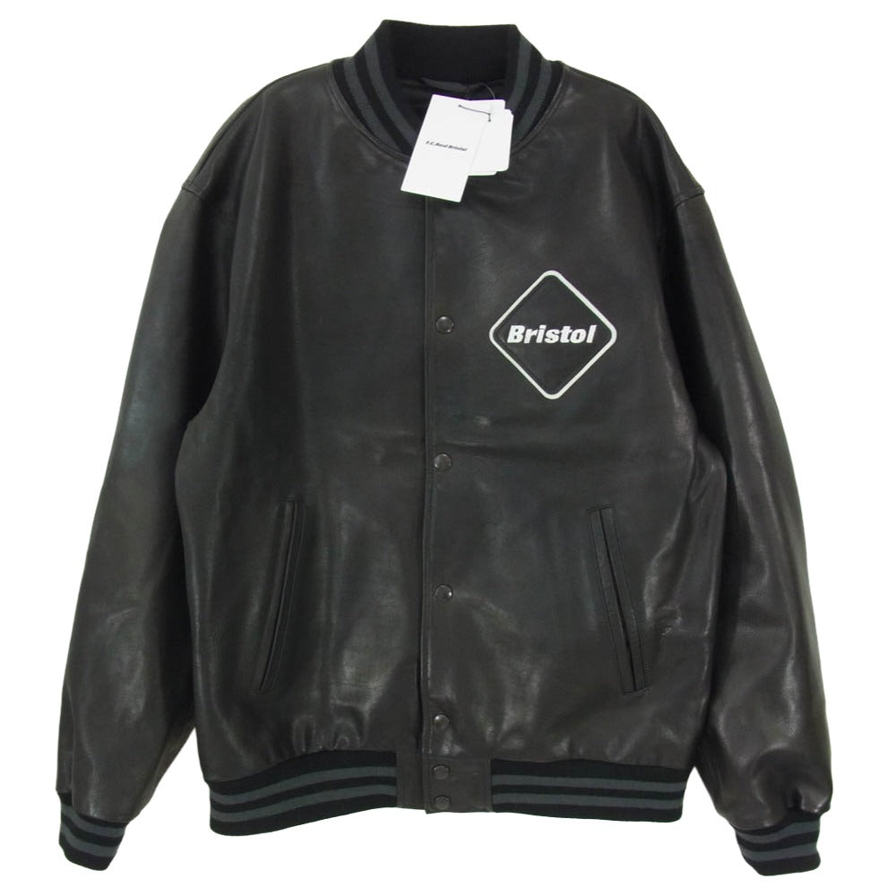 SOPHNET. ソフネット 26SS FCRB-260000 LEATHER TEAM VARSITY BLOUSON レザー チーム バーシティ ブルゾン スタジアムジャケット ブラック系 M【新古品】【未使用】【中古】