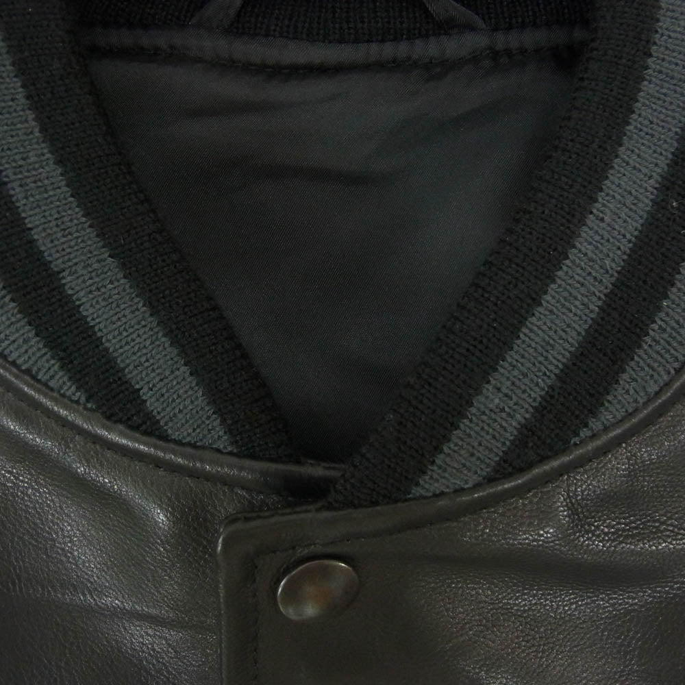SOPHNET. ソフネット 26SS FCRB-260000 LEATHER TEAM VARSITY BLOUSON レザー チーム バーシティ ブルゾン スタジアムジャケット ブラック系 M【新古品】【未使用】【中古】