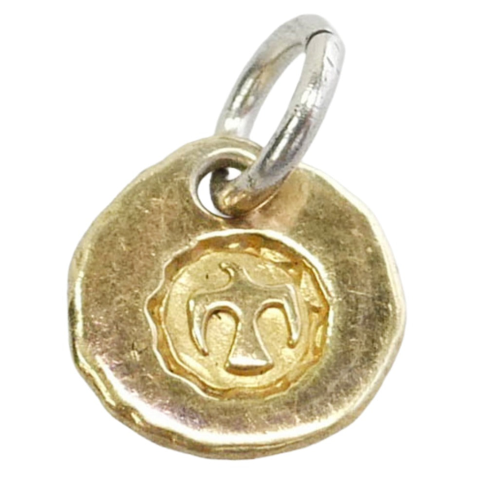 ザサン C-3 K18 charm イーグル チャーム ペンダントトップ シルバー系 ゴールド系【中古】