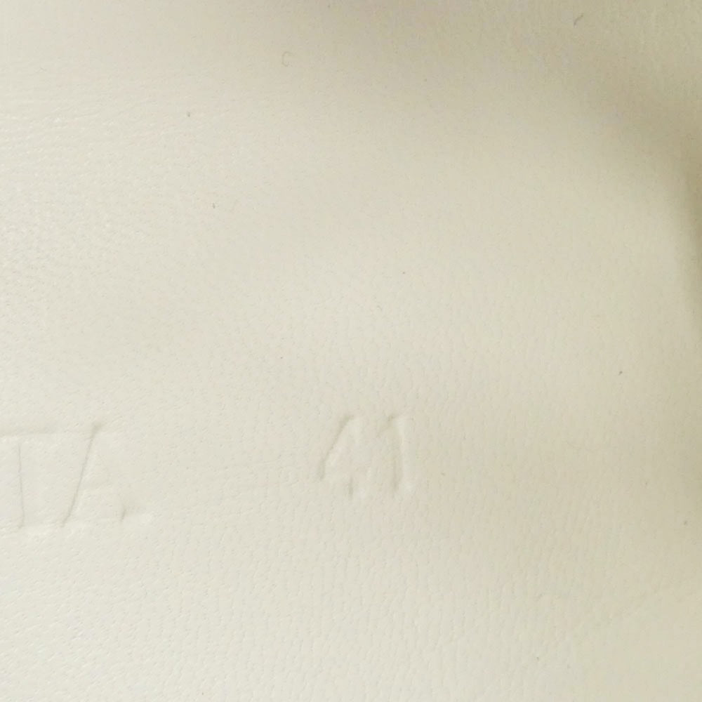 BOTTEGAVENETA ボッテガヴェネタ 763868 VULCAN バルカン レザー スニーカー ホワイト系 41【極上美品】【中古】