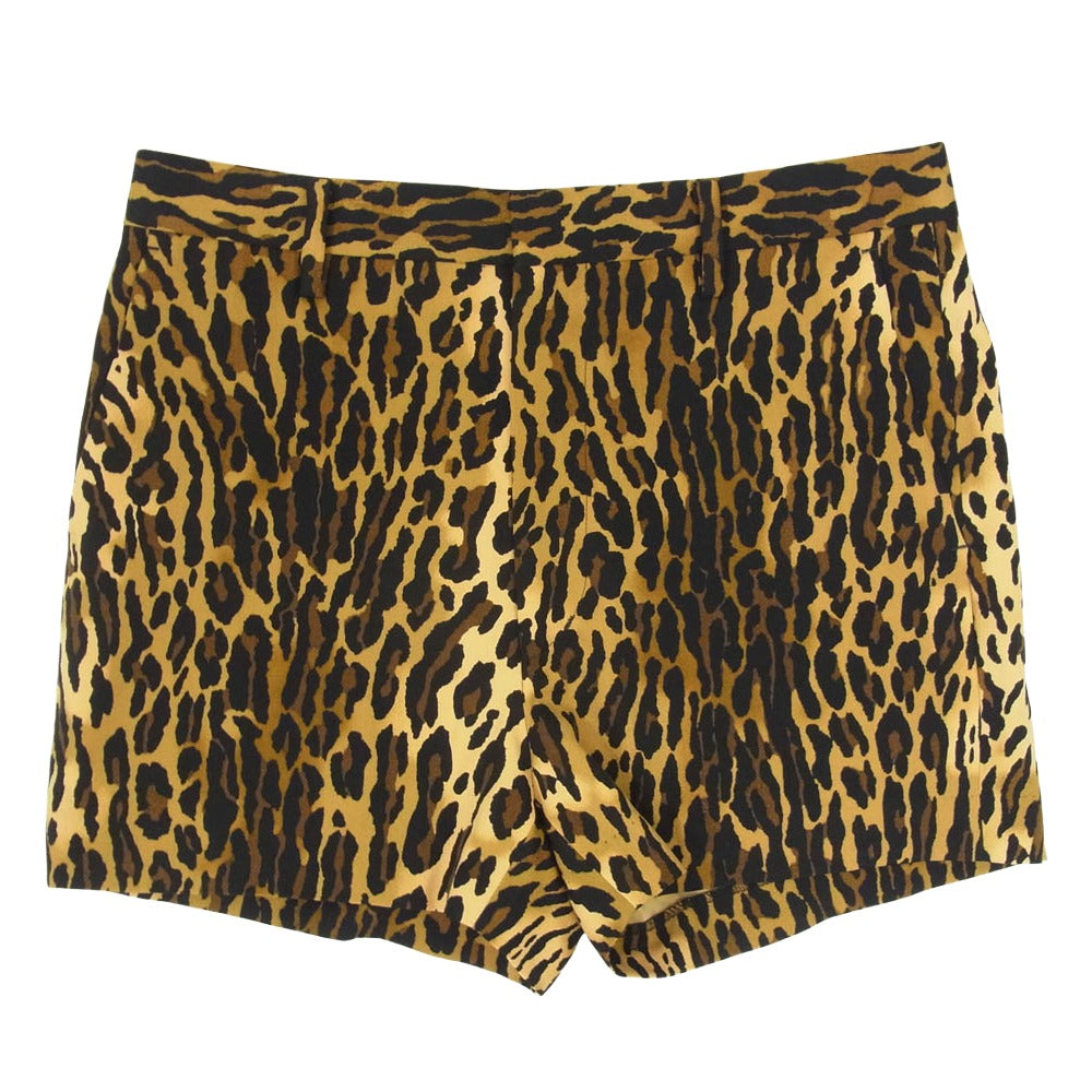 WACKO MARIA ワコマリア 12SS 12SS-GABA-PT04 ウール レオパード ショーツ ショートスラックス ハーフパンツ ブラウン系 S【中古】