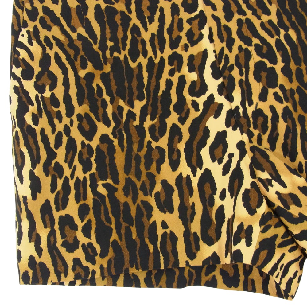 WACKO MARIA ワコマリア 12SS 12SS-GABA-PT04 ウール レオパード ショーツ ショートスラックス ハーフパンツ ブラウン系 S【中古】