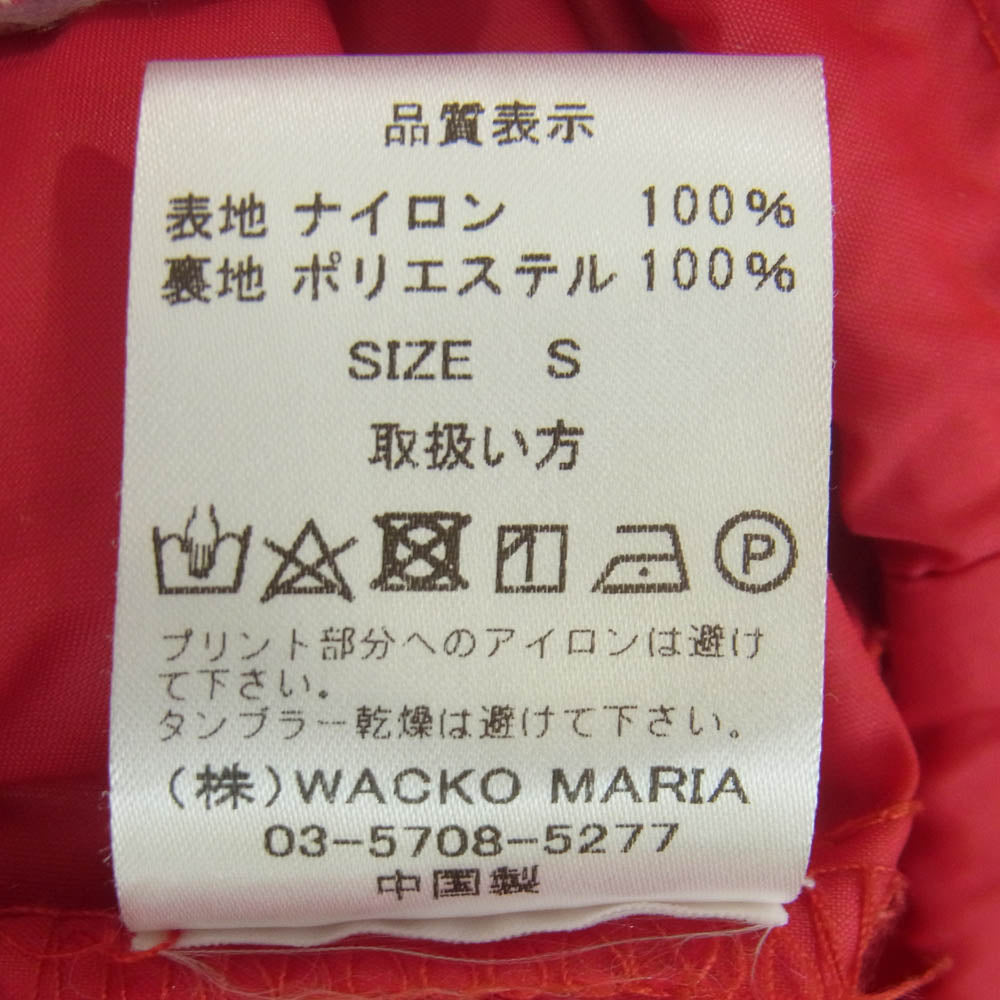 WACKO MARIA ワコマリア BOA COACH JACKET SOUL AND SKA 天国東京 バックプリント 裏ボア コーチ ジャケット レッド系 S【中古】