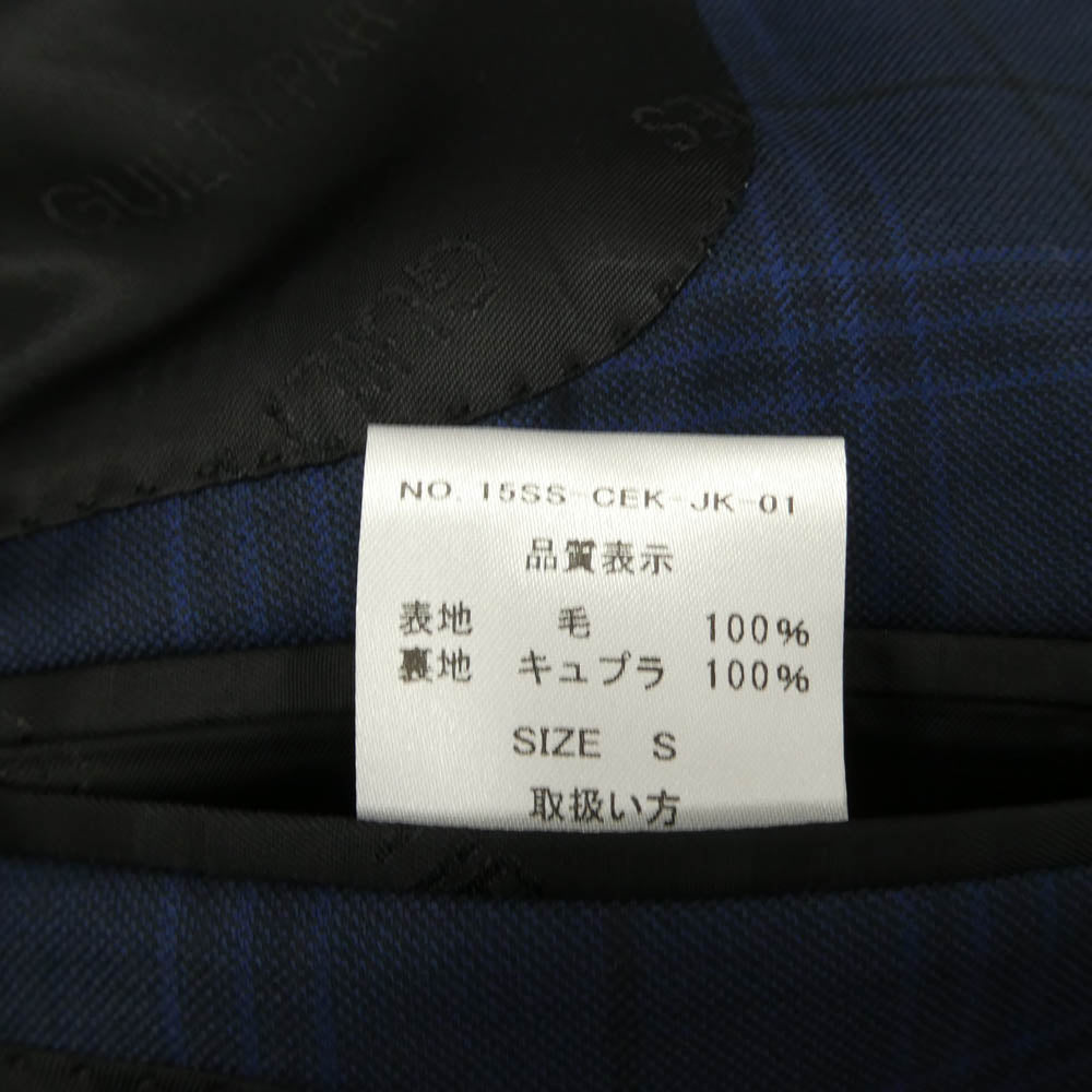 WACKO MARIA ワコマリア REDA社製生地 ウール 3ピース セットアップ スーツ ジャケット ベスト パンツ セットアップ ネイビー系 S【中古】