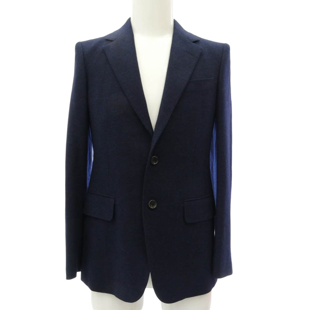 WACKO MARIA ワコマリア Ermenegildo Zegna エルメネジルドゼニア製カシミヤ混ウール 3ピース スーツ ジャケット ベスト パンツ セットアップ ネイビー系 Sサイズ【中古】