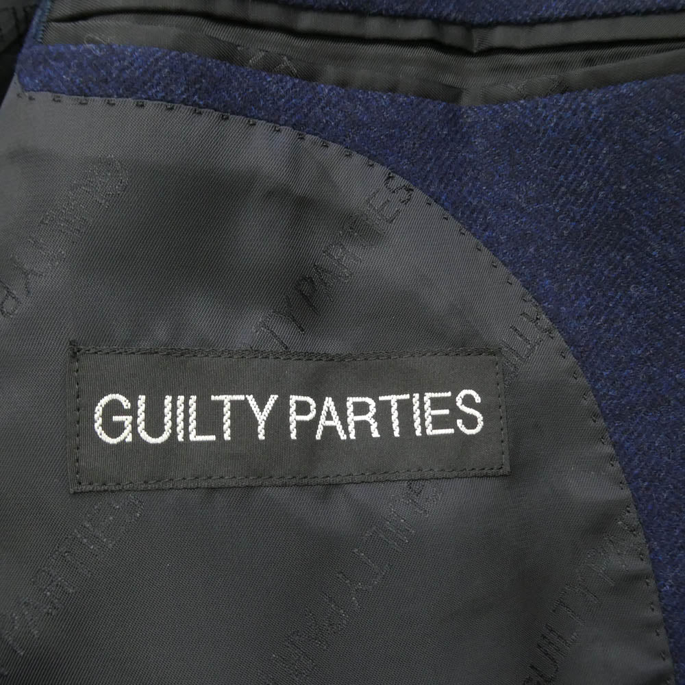 WACKO MARIA ワコマリア Ermenegildo Zegna エルメネジルドゼニア製カシミヤ混ウール 3ピース スーツ ジャケット ベスト パンツ セットアップ ネイビー系 Sサイズ【中古】