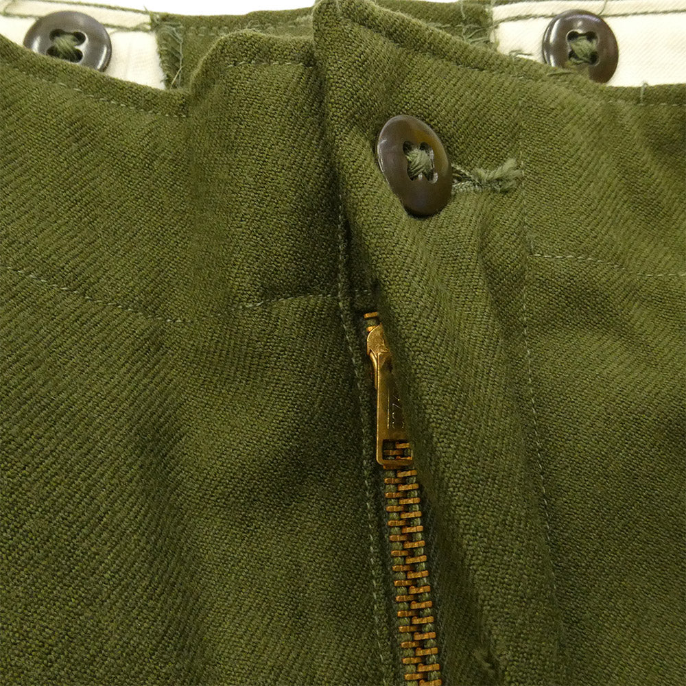 ヴィンテージ 55-T-35650-55 50s M51 U.S. ARMY 米軍 ミリタリー ウール フィールド トラウザーズ カーキ系【中古】