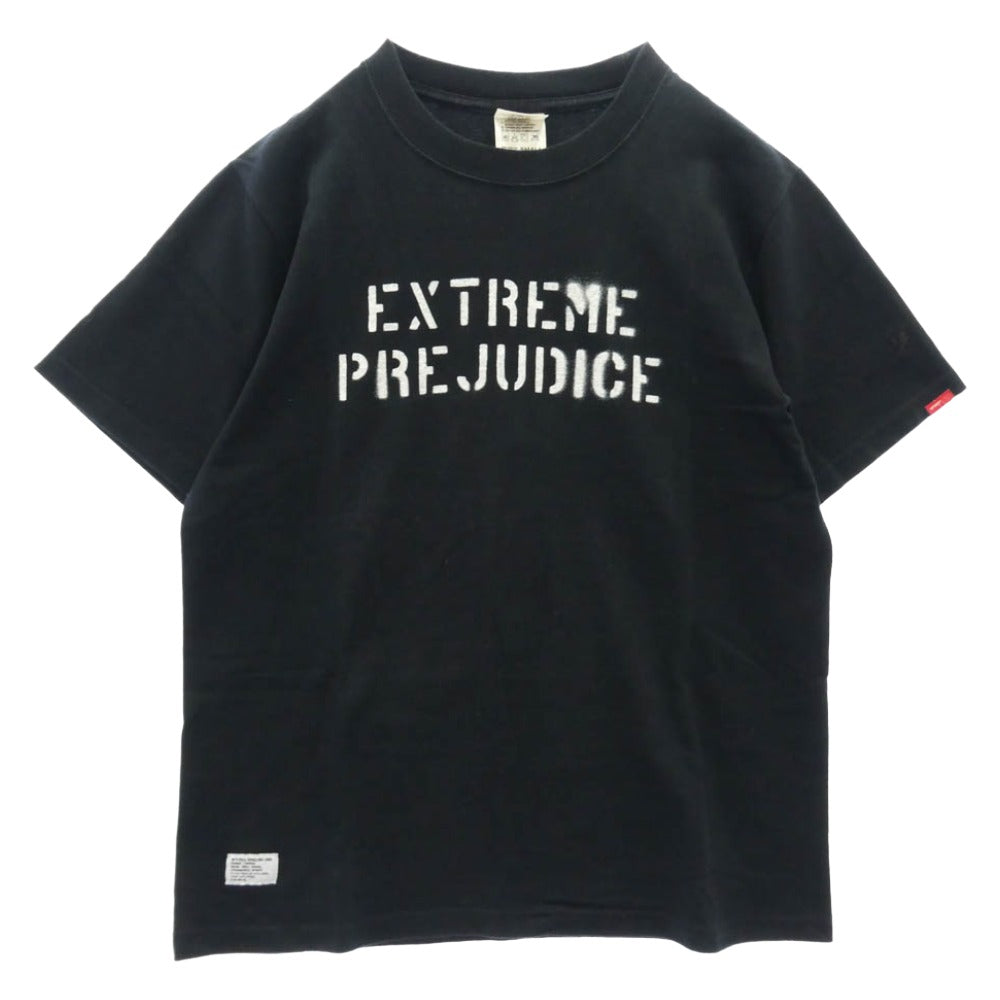 WTAPS ダブルタップス EXTREME PREJUDICE バックプリント 半袖 Tシャツ ブラック系 S【中古】