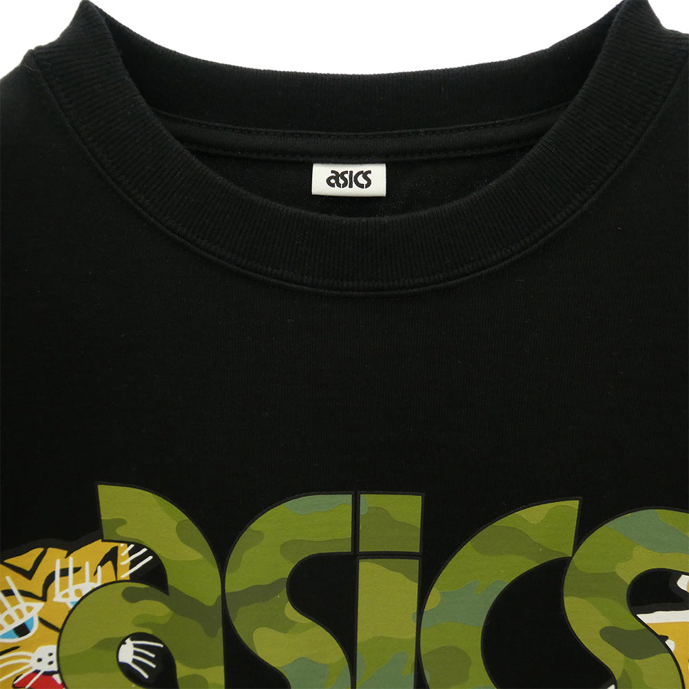 asics アシックス BEAMS ビームス mita sneakers ミタスニーカーズ x BEAMS ビームス x mita sneakers ミタスニーカーズ プリント 半袖 Tシャツ ブラック系 S【極上美品】【中古】