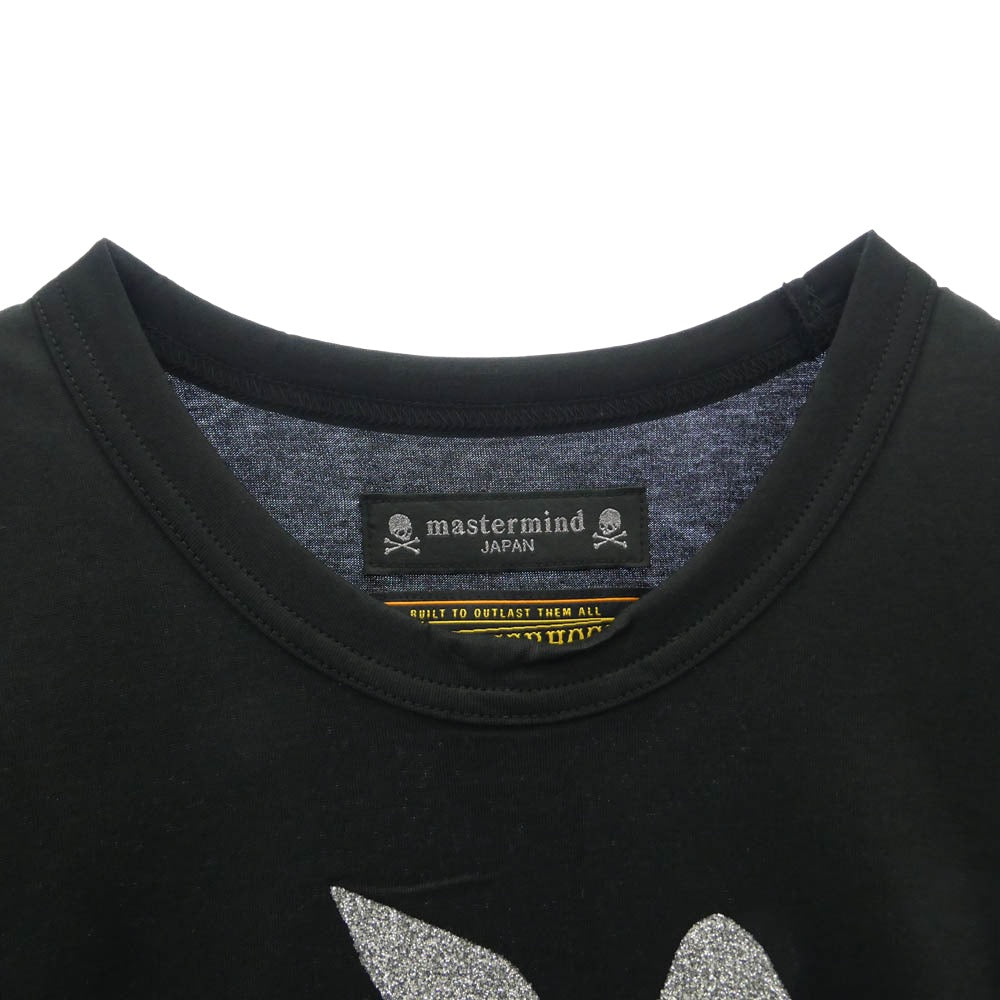 NEIGHBORHOOD ネイバーフッド mastermind JAPAN マスターマインドジャパン NMB2-TS01-011-3 x mastermind マスターマインド グリッター プリント 半袖 Tシャツ ブラック系 S【極上美品】【中古】