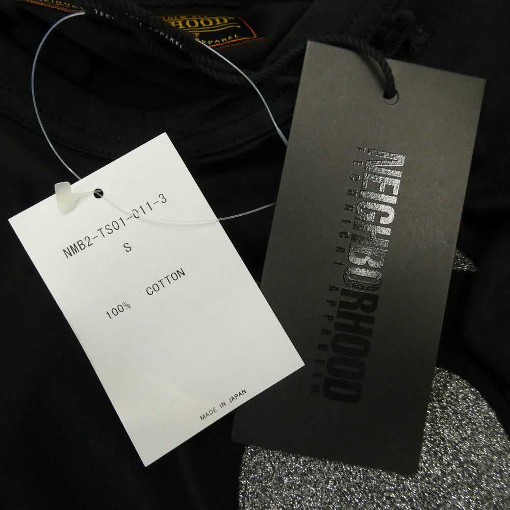 NEIGHBORHOOD ネイバーフッド mastermind JAPAN マスターマインドジャパン NMB2-TS01-011-3 x mastermind マスターマインド グリッター プリント 半袖 Tシャツ ブラック系 S【極上美品】【中古】