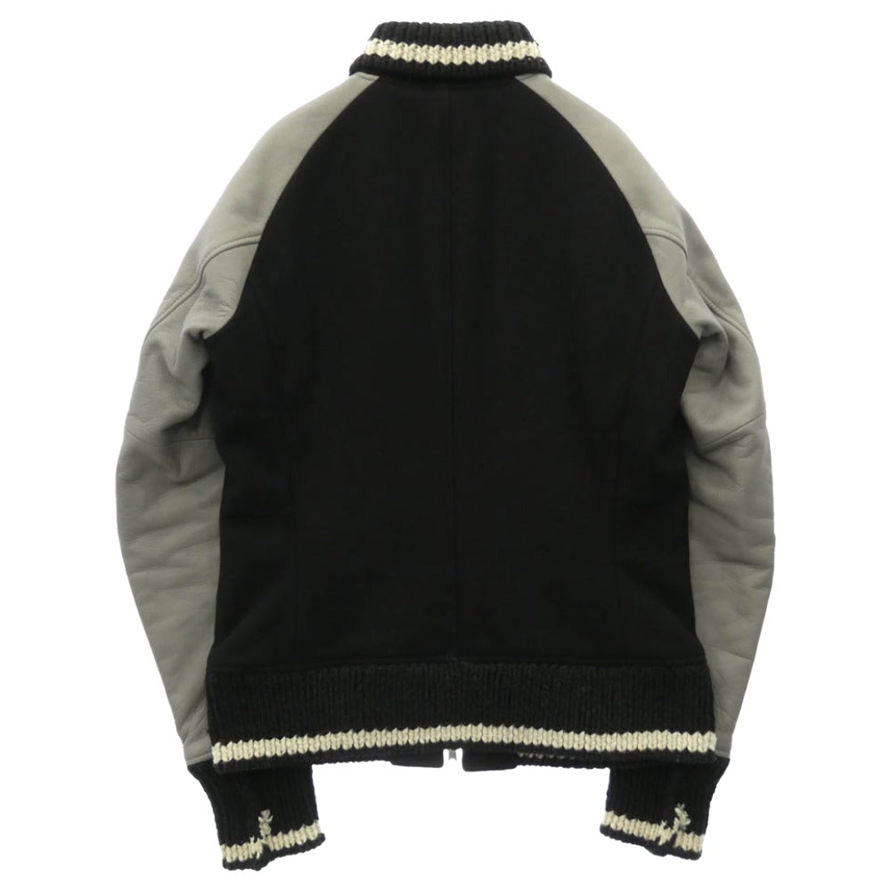 drestrip ドレストリップ OVER THE STRIPES オーバーザストライプス x OVERTHESTRIPES オーバーザストライプス 袖レザー スタジャン ジャケット ブルゾン ブラック系 グレー系 2【中古】