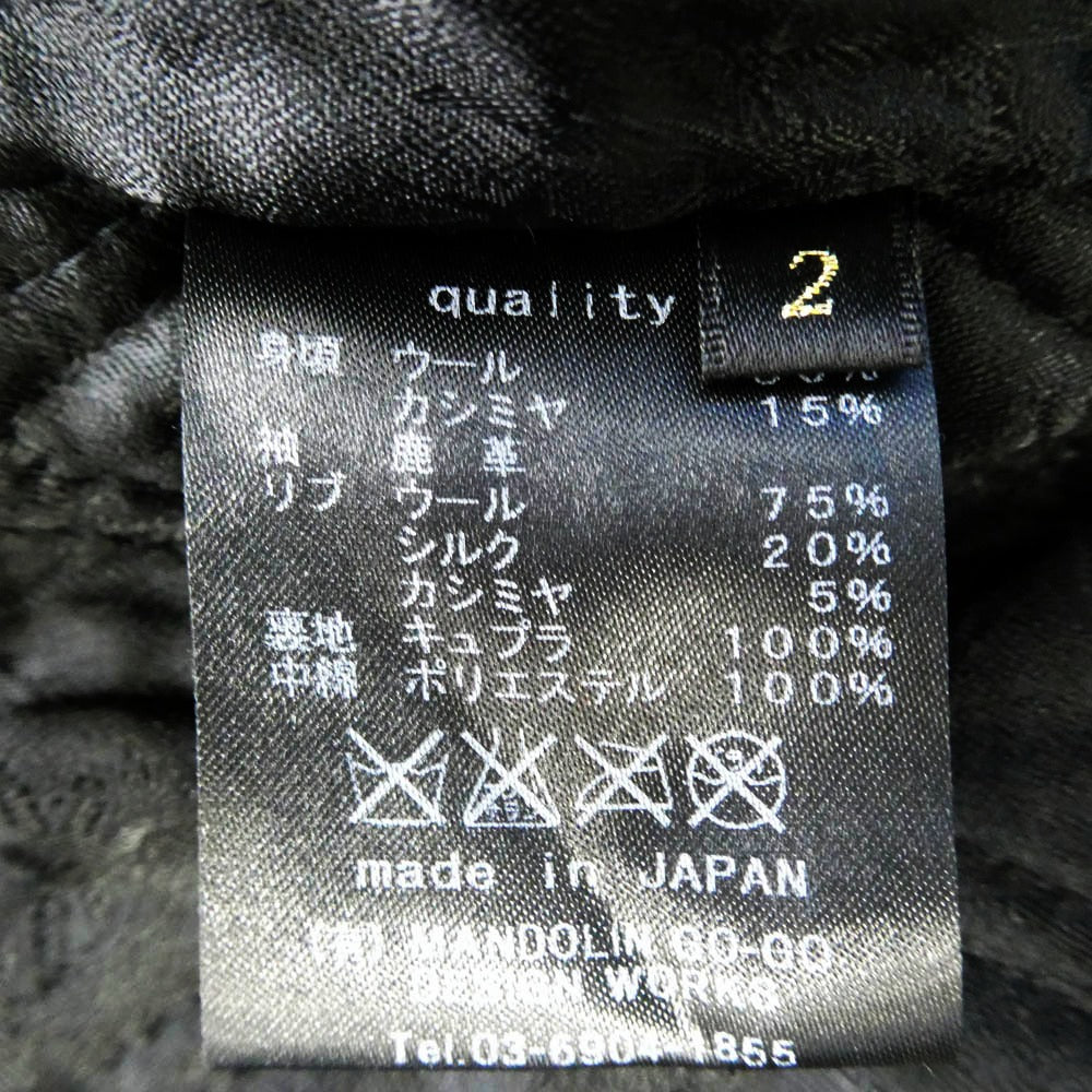 drestrip ドレストリップ OVER THE STRIPES オーバーザストライプス x OVERTHESTRIPES オーバーザストライプス 袖レザー スタジャン ジャケット ブルゾン ブラック系 グレー系 2【中古】
