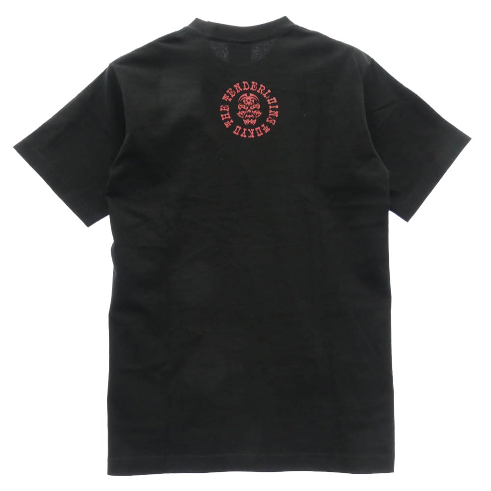TENDERLOIN テンダーロイン x PRO CLUB プロクラブ TEE BS ボルネオスカル ロゴプリント 半袖 Tシャツ ブラック系 M【美品】【中古】