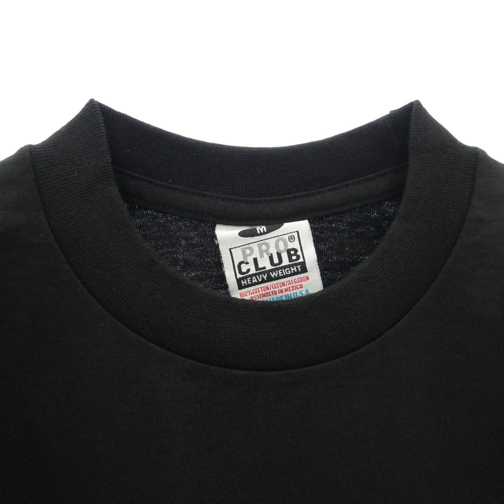TENDERLOIN テンダーロイン TEE SP ロゴプリント PRO CLUB プロクラブ 半袖 Tシャツ ブラック ブラック系 M【極上美品】【中古】