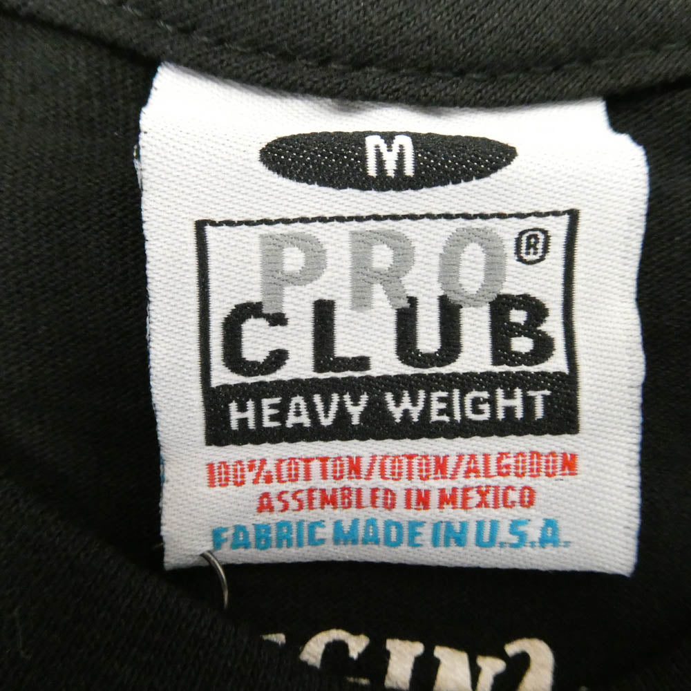 TENDERLOIN テンダーロイン TEE SP ロゴプリント PRO CLUB プロクラブ 半袖 Tシャツ ブラック ブラック系 M【極上美品】【中古】