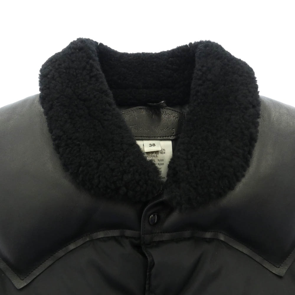 Rocky Mountain FeatherBed ロッキーマウンテンフェザーベッド Christy Vest クリスティ レザーヨーク ダウンベスト ブラック系 38【中古】