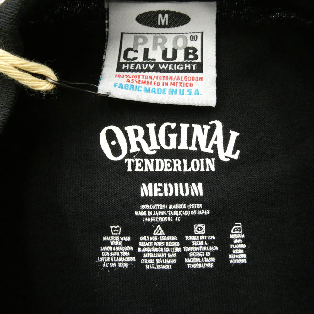 TENDERLOIN テンダーロイン TEE BS ボルネオスカル プリント PRO CLUB プロクラブ 半袖 Tシャツ ブラック系 M【極上美品】【中古】