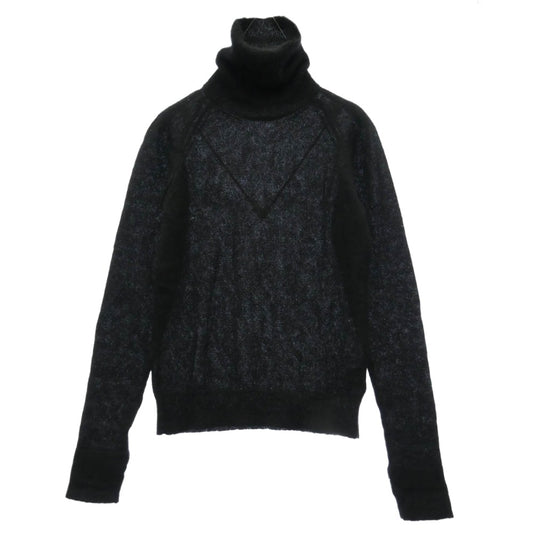 DIOR HOMME ディオールオム エディ期 04AW アーカイブ 4HH4059004 サムホール付き タートルネック モヘア ニット ブラック系 S【中古】