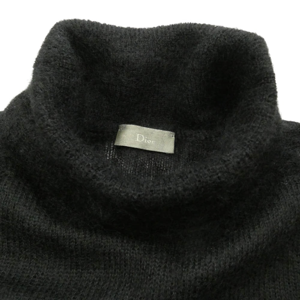 DIOR HOMME ディオールオム エディ期 04AW アーカイブ 4HH4059004 サムホール付き タートルネック モヘア ニット ブラック系 S【中古】