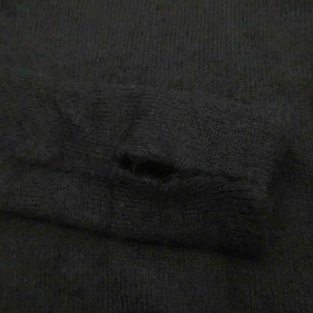 DIOR HOMME ディオールオム エディ期 04AW アーカイブ 4HH4059004 サムホール付き タートルネック モヘア ニット ブラック系 S【中古】