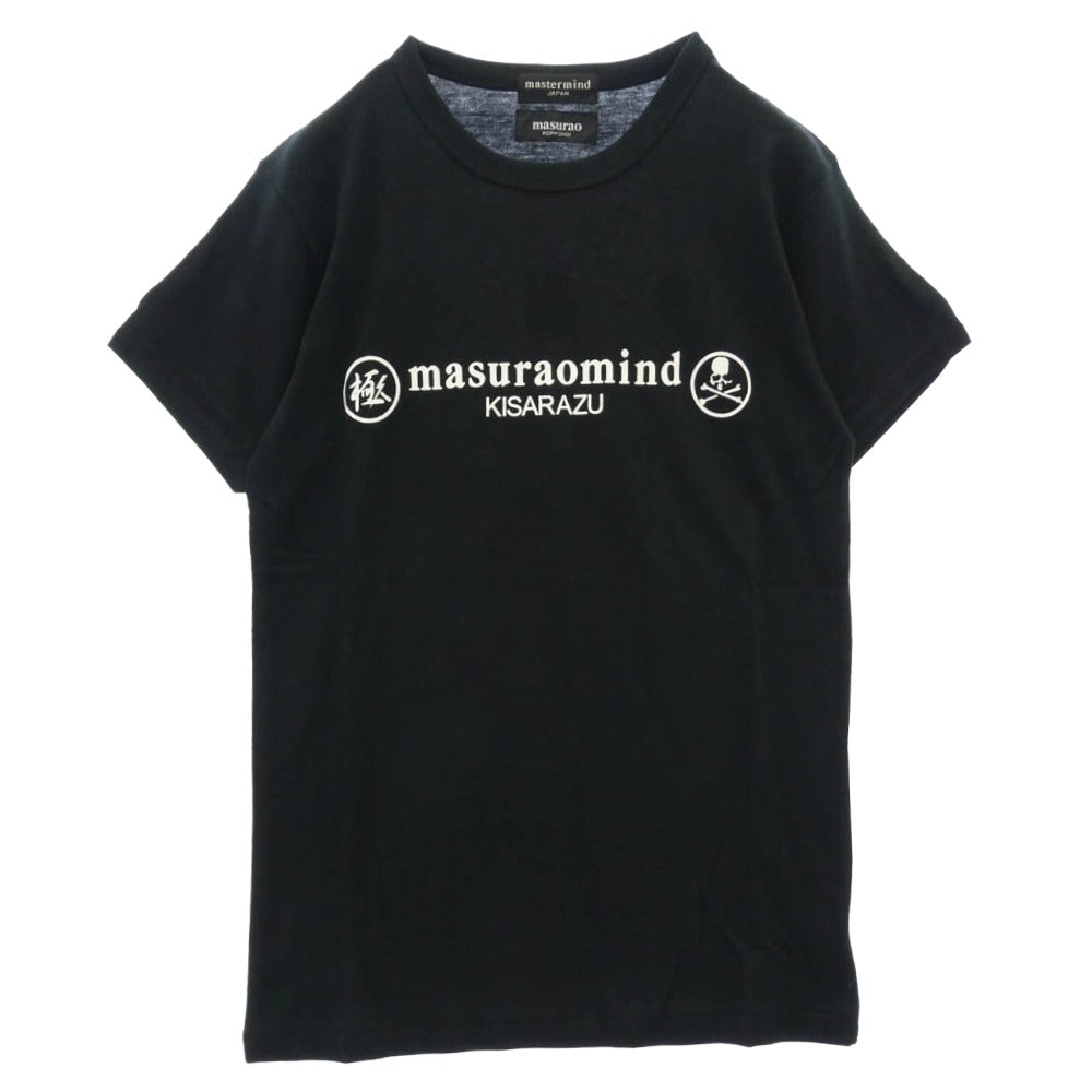 mastermind JAPAN マスターマインドジャパン × masurao ROPPONGI ロゴ スカル Tシャツ ブラック系 S【美品】【中古】