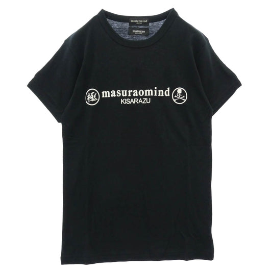 mastermind JAPAN マスターマインドジャパン × masurao ROPPONGI ロゴ スカル Tシャツ ブラック系 S【美品】【中古】