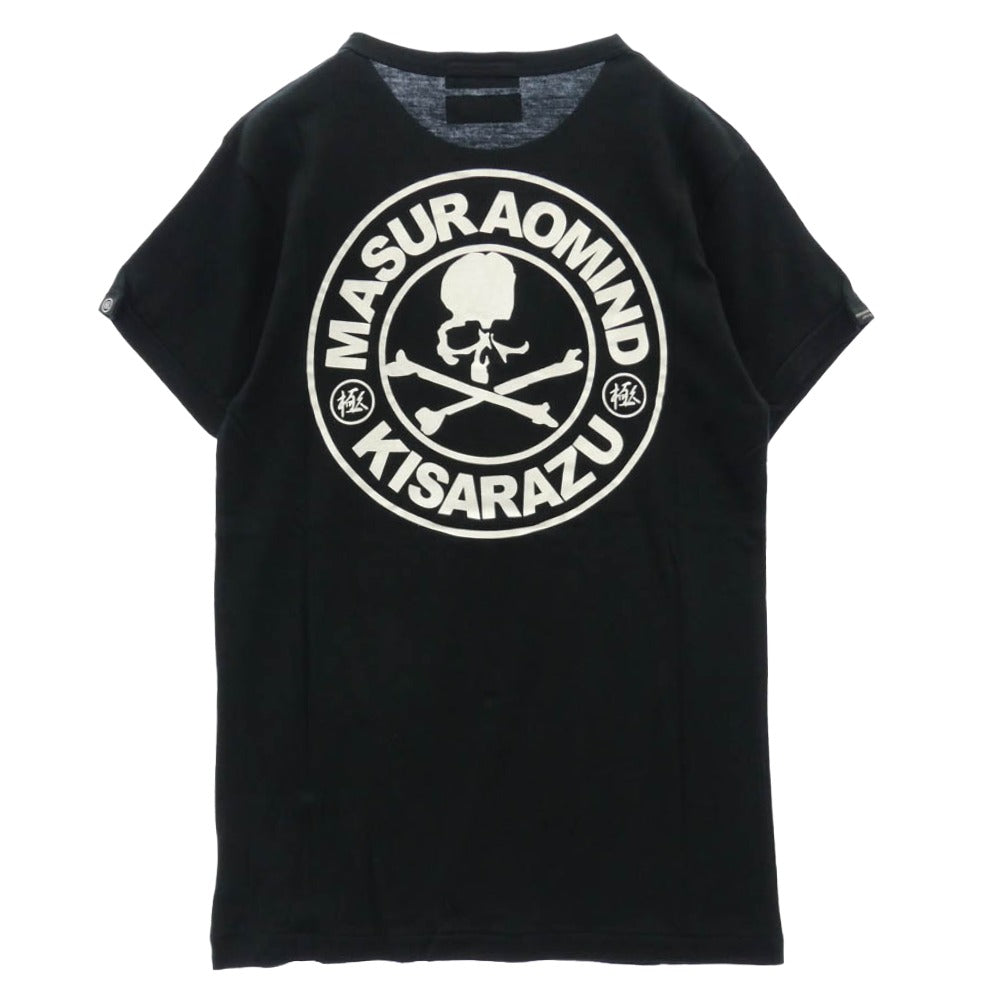 mastermind JAPAN マスターマインドジャパン × masurao ROPPONGI ロゴ スカル Tシャツ ブラック系 S【美品】【中古】