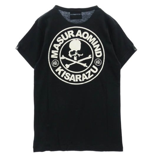 mastermind JAPAN マスターマインドジャパン × masurao ROPPONGI ロゴ スカル Tシャツ ブラック系 S【美品】【中古】