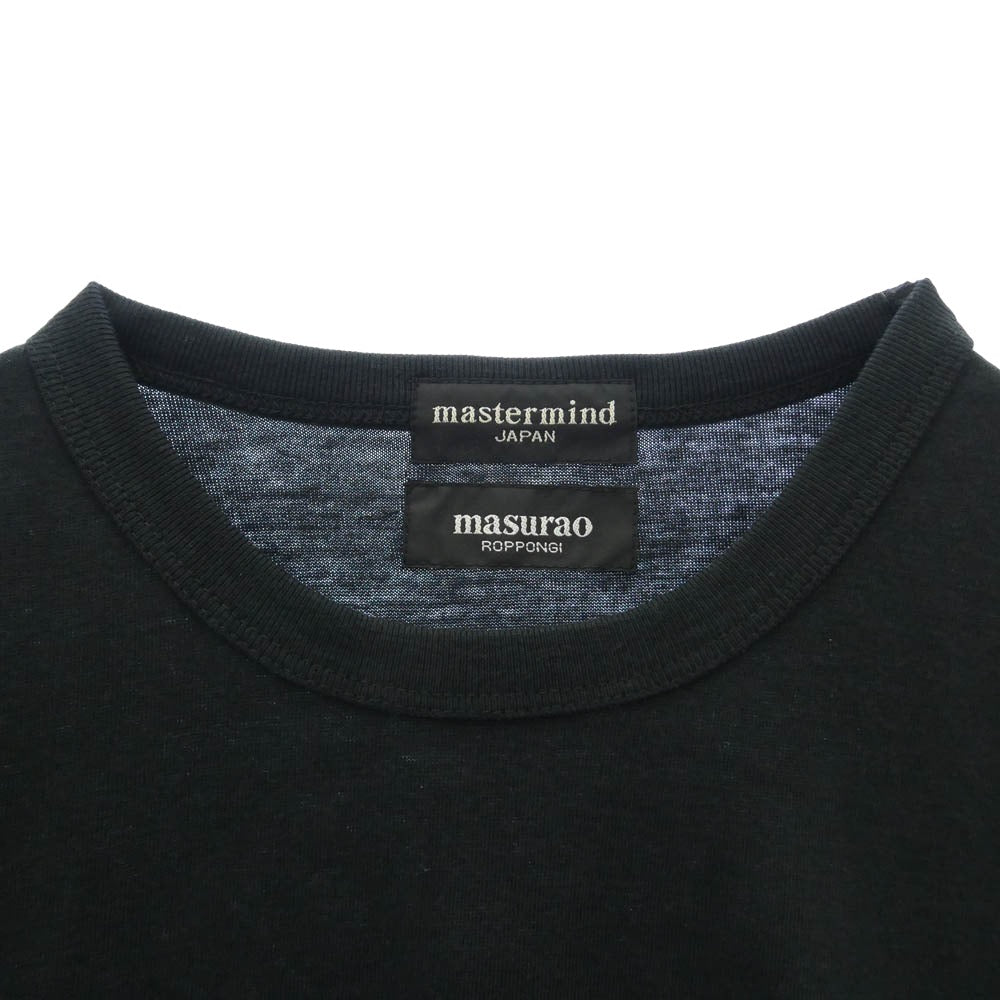 mastermind JAPAN マスターマインドジャパン × masurao ROPPONGI ロゴ スカル Tシャツ ブラック系 S【美品】【中古】