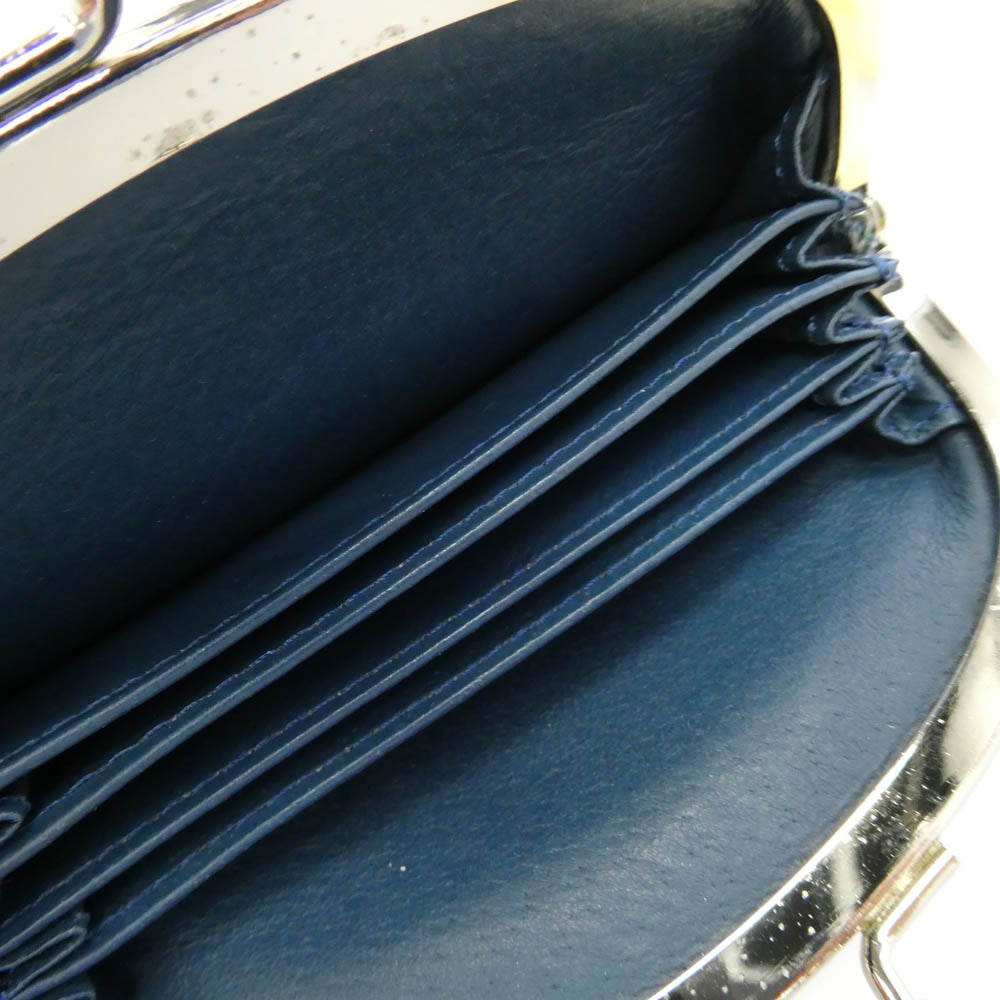 PORTER ポーター レザー がま口 財布 ウォレット 小銭入れ グリーン系【中古】