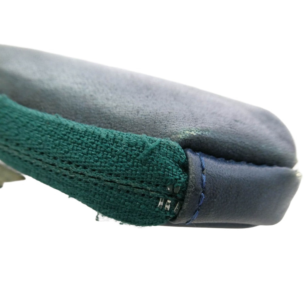 PORTER ポーター レザー がま口 財布 ウォレット 小銭入れ グリーン系【中古】