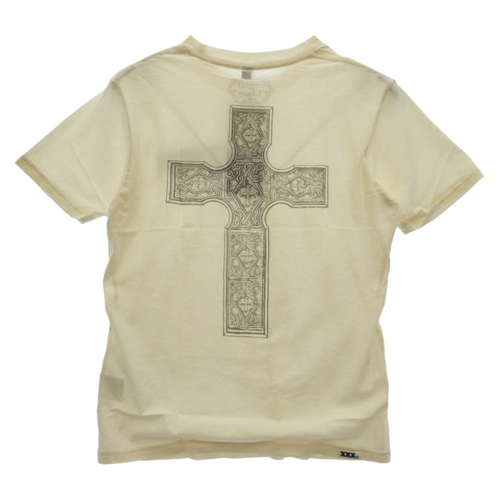 HYSTERIC GLAMOUR ヒステリックグラマー 5CT-0762-03A クロス バックプリント Tシャツ カットソー オフホワイト系 M【新古品】【未使用】【中古】