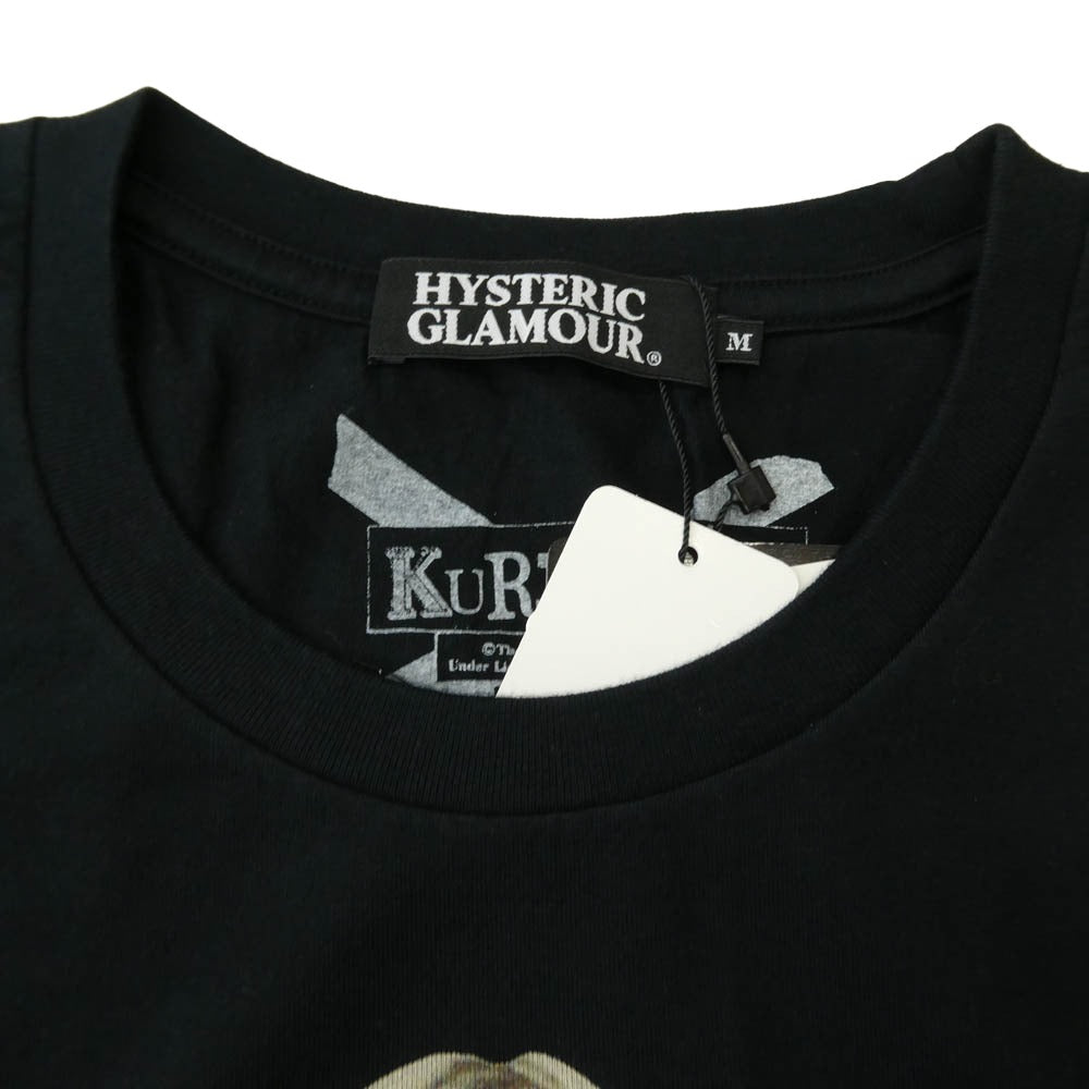 HYSTERIC GLAMOUR ヒステリックグラマー 4CT-5192-15C Kurt Cobain カートコバーン グラフィック プリント Tシャツ ブラック系 M【新古品】【未使用】【中古】