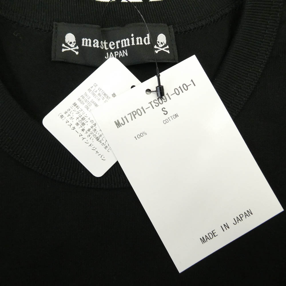 mastermind JAPAN マスターマインドジャパン MJ17P01-TS091-010 20TH LOVE&PEACE ロゴ スカル プリント Tシャツ ブラック系 S【新古品】【未使用】【中古】