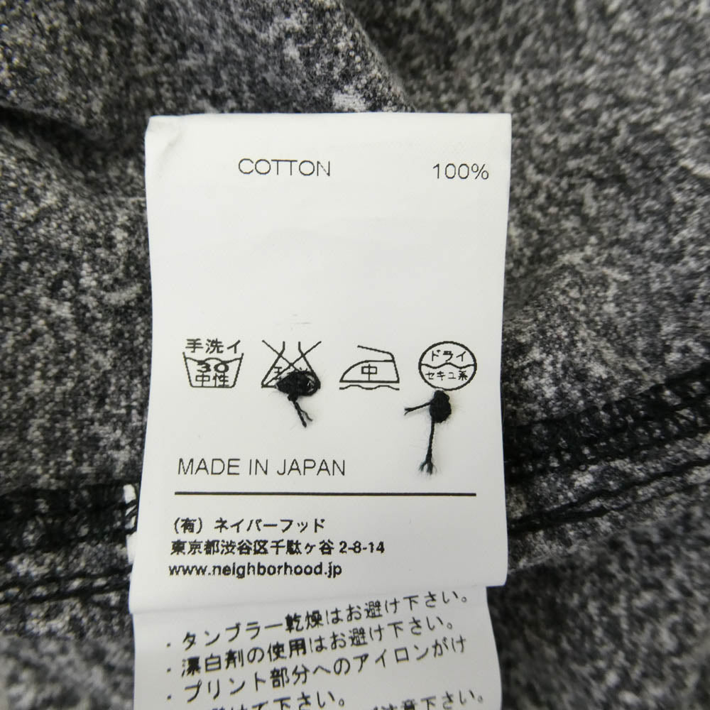 NEIGHBORHOOD ネイバーフッド mastermind JAPAN マスターマインドジャパン 12AW 122BEMJN-SHM02S × mastermind JAPAN マスターマインドジャパン チェック スカル プリント ネルシャツ ブラック系 チャコール系 M【美品】【中古】